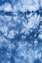 Handcrafted tie dye blue gray abstract pattern Royalty Free Stock Photo