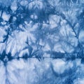 Handcrafted tie dye blue gray abstract pattern Royalty Free Stock Photo