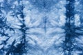 Handcrafted tie dye blue gray abstract pattern Royalty Free Stock Photo