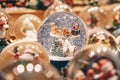 Handcrafted traditional Christmas globe sold in Salzburg Christ Royalty Free Stock Photo