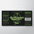 Handcrafted Vegetables Guacamole Sauce Label Template. Abstract Vector Packaging Design Layout. Modern Typography Banner