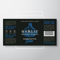 Handcrafted Vegetables and Herbs Sauce Label Template. Abstract Vector Packaging Design Layout. Modern Typography Banner