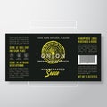 Handcrafted Vegetables and Herbs Sauce Label Template. Abstract Vector Packaging Design Layout. Modern Typography Banner