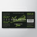 Handcrafted Vegetables and Herbs Sauce Label Template. Abstract Vector Packaging Design Layout. Modern Typography Banner