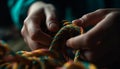 Handcrafted woolen rope tied knot for fashion generated by AI