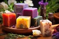 handcrafting natural soap with essential oils