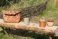 Handcrafts made of birch bark