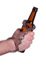 Handcuff with beer