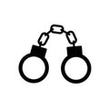 Handcuff icon. arrest icon vector Royalty Free Stock Photo