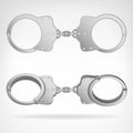 Handcuff set isolated object 3D vector Royalty Free Stock Photo