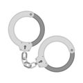 Handcuff vector icon police prison illustration. Handcuffs arrest icon jail cuffs Royalty Free Stock Photo