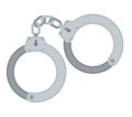 Handcuff vector icon police prison illustration. Handcuffs arrest icon jail cuffs