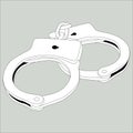 Handcuff vector illustration flat style front