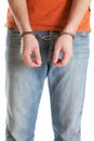 Handcuffed man Royalty Free Stock Photo