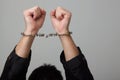 Handcuffed man. Royalty Free Stock Photo