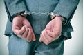 Handcuffed man Royalty Free Stock Photo
