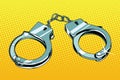 Handcuffs arrest crime Royalty Free Stock Photo