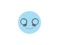 Handcuffs, arrest icon on blue circle. Vector