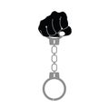 Handcuffs art black illustration