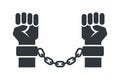 handcuffs black icon.