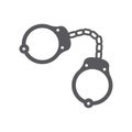 Handcuffs design vector outline simple. Vector illustration decorative design