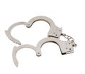 Handcuffs in the form of heart Royalty Free Stock Photo
