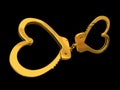 Handcuffs-heart Royalty Free Stock Photo