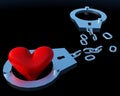 Handcuffs and heart symbol