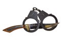 Handcuffs and hunting knife Royalty Free Stock Photo