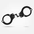 Handcuffs icon. Crime and law concept