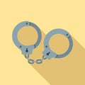 Handcuffs icon, flat style