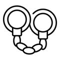 Handcuffs icon outline vector. Hand jail Royalty Free Stock Photo