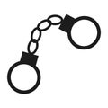 Handcuffs icon, simple style