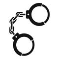 Handcuffs icon, simple style