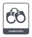 handcuffs icon in trendy design style. handcuffs icon isolated on white background. handcuffs vector icon simple and modern flat