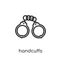 Handcuffs icon. Trendy modern flat linear vector Handcuffs icon