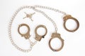 Handcuffs, Leggings and keys Royalty Free Stock Photo