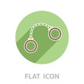 Handcuffs line icon. vector