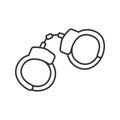 Handcuffs linear icon