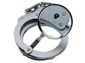 Handcuffs with magnitify glass