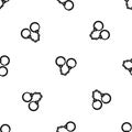 Handcuffs pattern seamless black Royalty Free Stock Photo