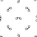 Handcuffs pattern seamless black Royalty Free Stock Photo