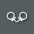 Handcuffs punishment symbol