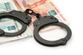 Handcuffs on Russian money