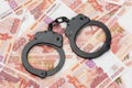 Handcuffs on Russian money