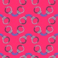 Handcuffs seamless pattern.