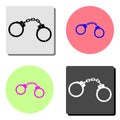 Handcuffs. flat vector icon