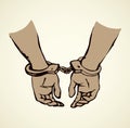 Handcuffs. Vector drawing