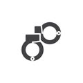 Handcuffs vector icon