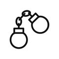 Handcuffs vector icon in modern design style for web site and mobile app